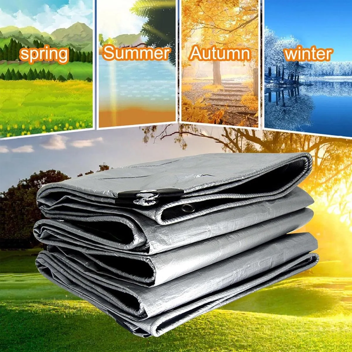 Plastic Waterproof Tarpaulin Outdoor Sunshade Rainproof Cover for Garden Use