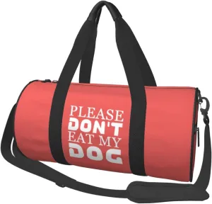 Please Don'T Eat My Dog Duffel Bag Gym Bag Travel Sports Tote Large Foldable Beach Swim Yoga0