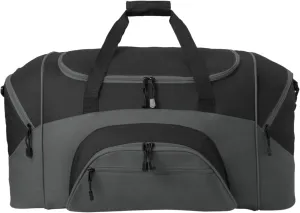 Port Authority - Standard Colorblock Sport Duffel. BG99, Black/ Dark Charcoal, OSFA