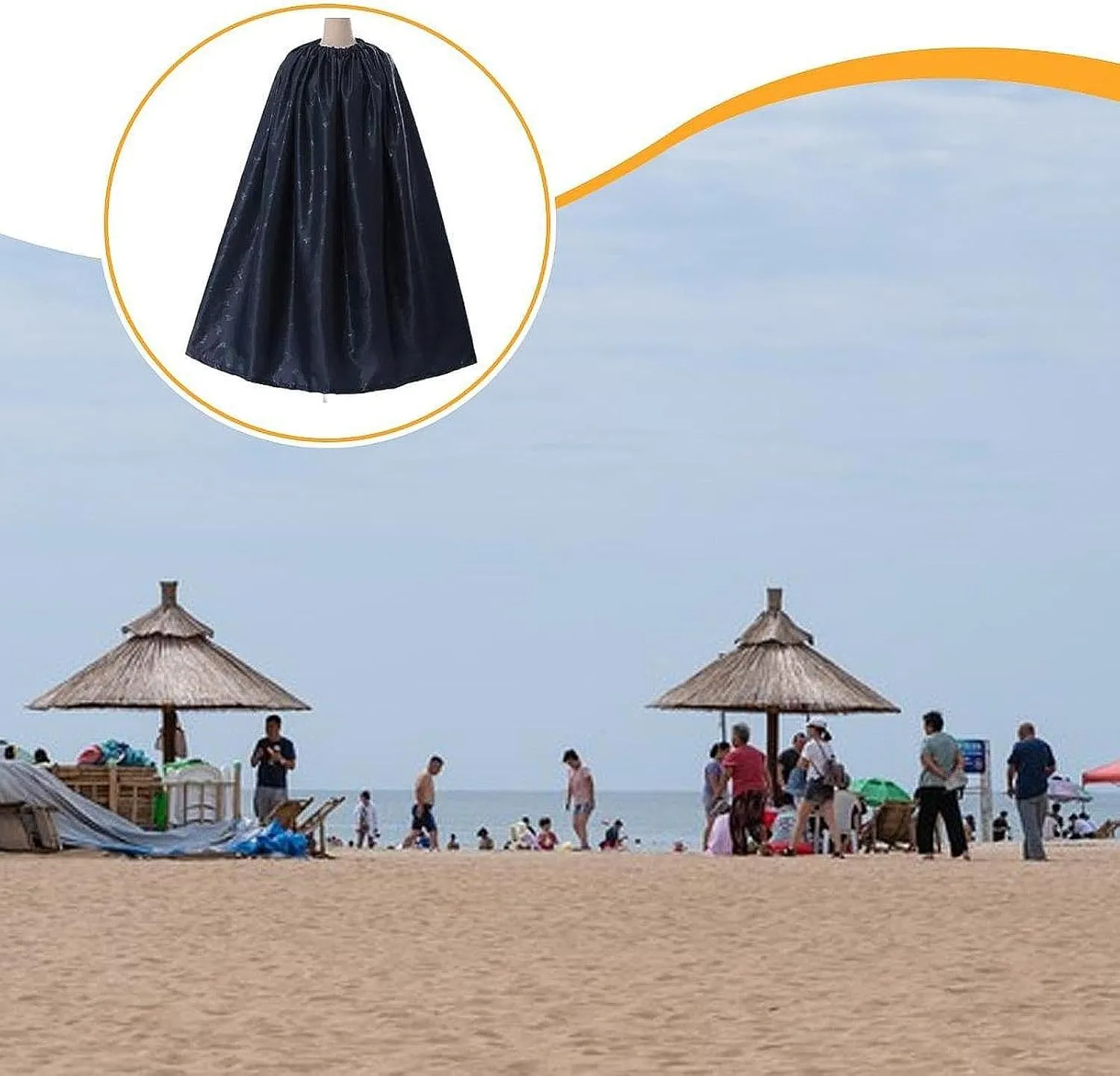 Portable Changing Room Privacy Shelter Rain Cover Toilet Stall Canopy Cabana Changing Tent Cover for Boating Outdoor Beach, 130cm
