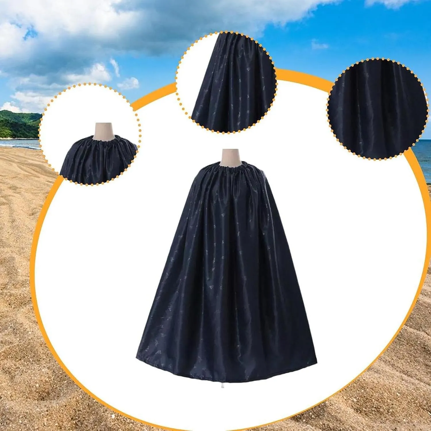 Portable Changing Room Privacy Shelter Rain Cover Toilet Stall Canopy Cabana Changing Tent Cover for Boating Outdoor Beach, 130cm