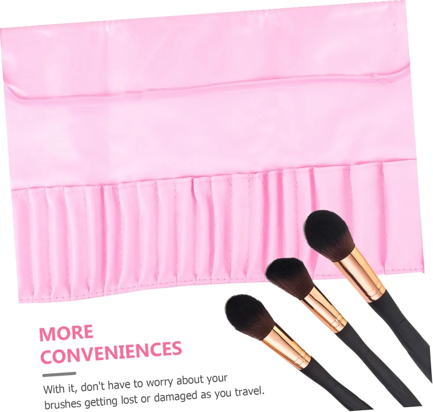 Portable Makeup Brush Holder Organizer Case Rolling Pouch for Travel Business Trips and Outdoor Activities Present for Women and Girls Spacious and Convenient