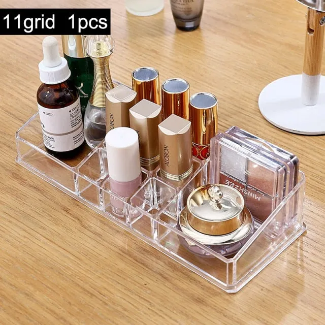 Portable Transparent Makeup Organizer