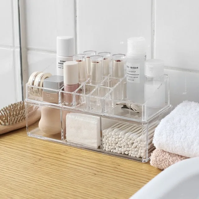 Portable Transparent Makeup Organizer