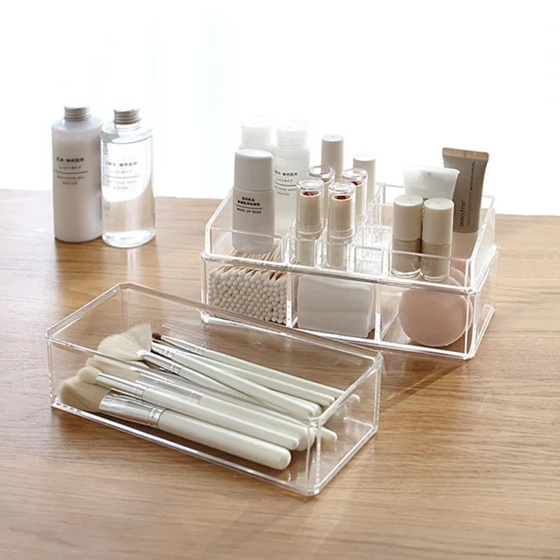 Portable Transparent Makeup Organizer