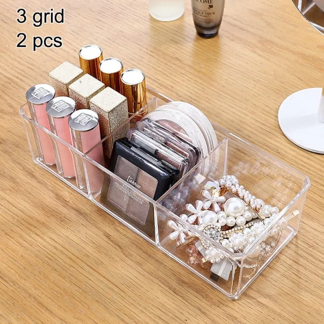 Portable Transparent Makeup Organizer