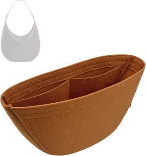 Premium Purse Organizer compatible with Celine Heloise Cuir Bag Organizer - Handmade 2mm Felt Purse Insert, Pefect Fit Round Shape (Beige, For Medium Hel*ise)