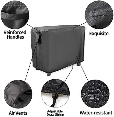 Prep Table Cover for Cuisinart CPT-200 Outdoor BBQ Prep Cart, 50inch BBQ Cart Cover Waterproof Tool Box Grill Table Cover - 52 x 22 x 36 Inch