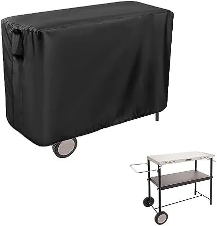 Prep Table Cover for Cuisinart CPT-200 Outdoor BBQ Prep Cart, 50inch BBQ Cart Cover Waterproof Tool Box Grill Table Cover - 52 x 22 x 36 Inch