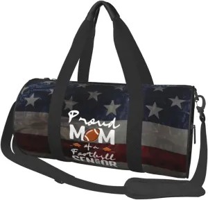 Proud Mom Of A Football Senior 2028 Duffel Bag Gym Bag Travel Sports Tote Large Foldable Beach Swim Yoga5