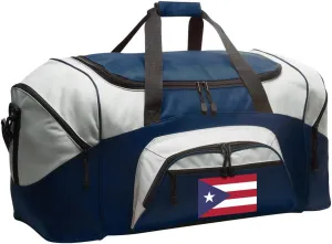 Puerto Rico Flag Duffel Bag LARGE Puerto Rican Flag Suitcase or Gym Sports Gear Bag