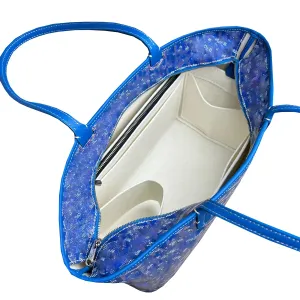 Purse Organizer for Artois MM Bag Organizer, Artois PM Bag Organizer, Artois MM Insert, Handmade 2mm Wool Premium Felt Insert with Silver Zipper Snug Sturdy Fit (Artois PM, Geyser Blue)