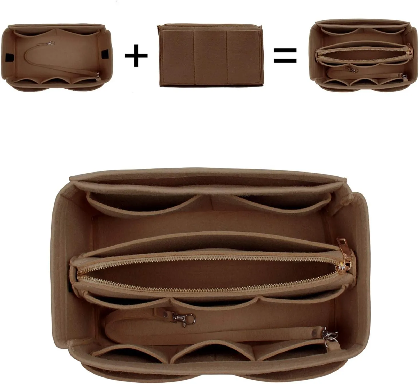 Purse Organizer Insert, Bag Organizer, Bag in Bag, Perfect for Speedy Neverfull and More, 5 Size