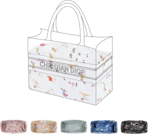 Purse Organizer Insert For Dior Booktote mini/S/M/L, Lightweight Bag Shaper Liner, Soft Women Luxury Handbag Tote Inner Bag (Booktote Medium,Cat Paradise)