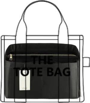 Purse Organizer Insert For Handbags, Purse Organizer With Zipper, Neverfull Organizer, Bag Organizer For Speedy Neverfull ONTHEGO Tote, Handbag and More (Silky Black, SM)