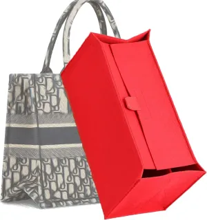Purse Organizer Insert for Handbags Tote Bag ONTHEGO MM 35 with Multiple Pockets,Bag In Bag(Felt,Red-With Cover-L), MM,L