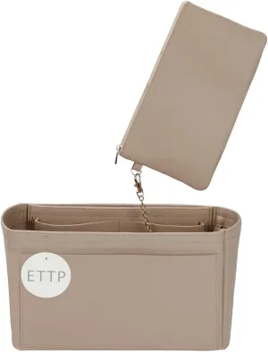 Purse Organizer Insert For Handbags, Tote Bag Organizer Insert, Handbag Organizer For Tote & Handbags, Compatible with Neverful Speedy and More (Small,Beige)