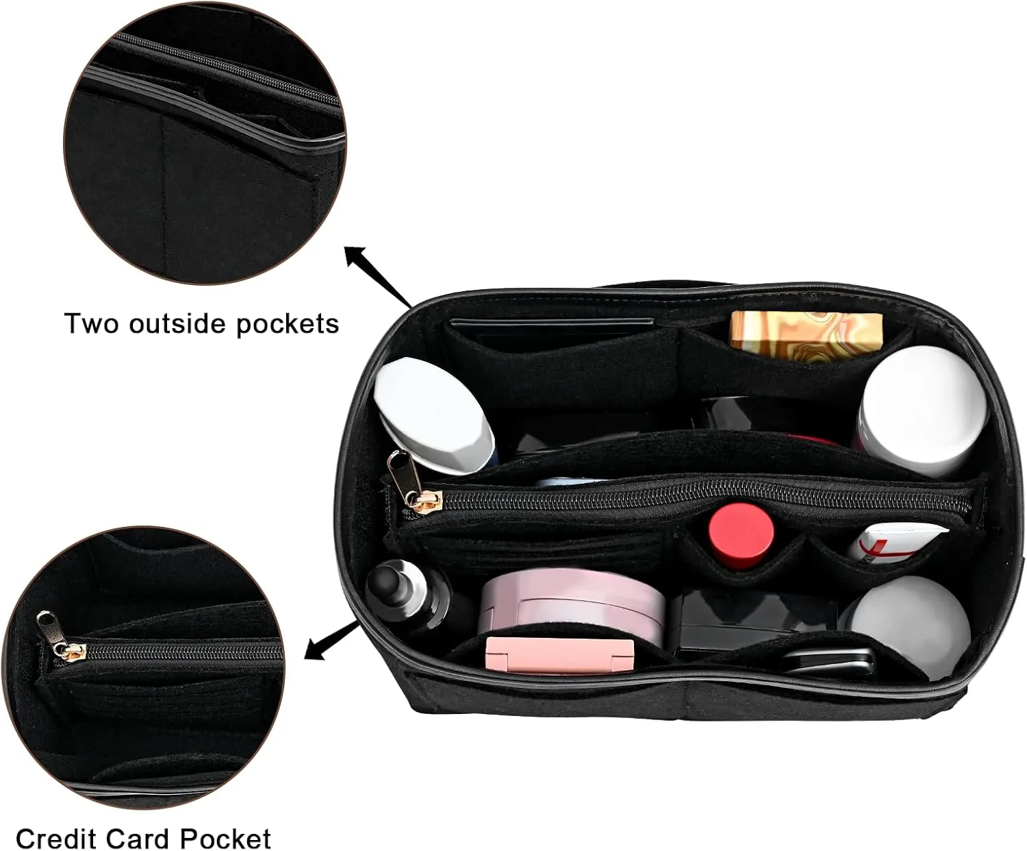Purse Organizer Insert for Longchamp Le Pliage,City,Nevefull and Speedy Tote Bag and More