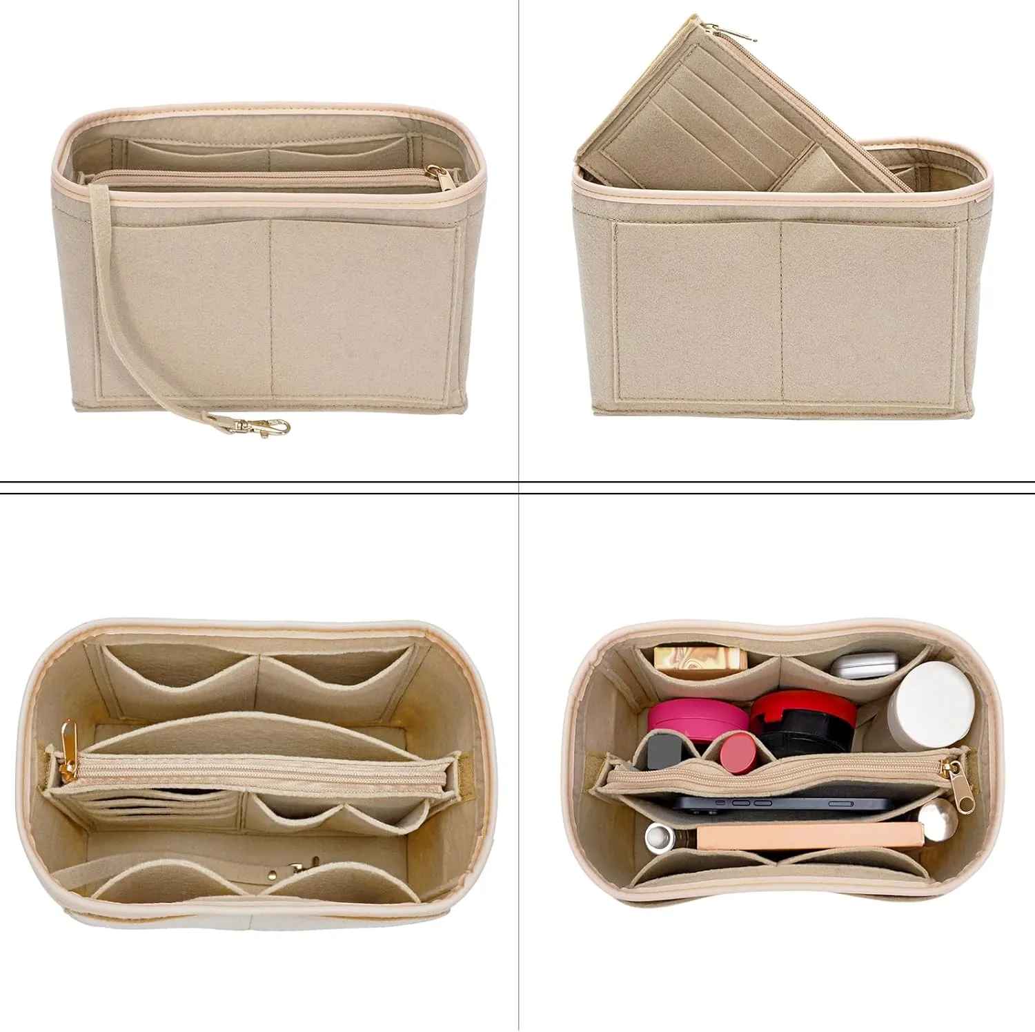 Purse Organizer Insert for Longchamp Le Pliage,City,Nevefull and Speedy Tote Bag and More