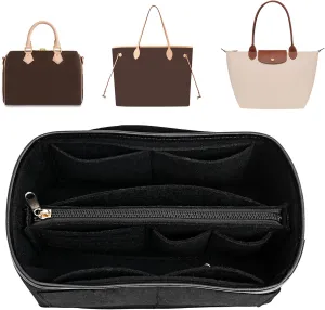 Purse Organizer Insert for Longchamp Le Pliage,City,Nevefull and Speedy Tote Bag and More