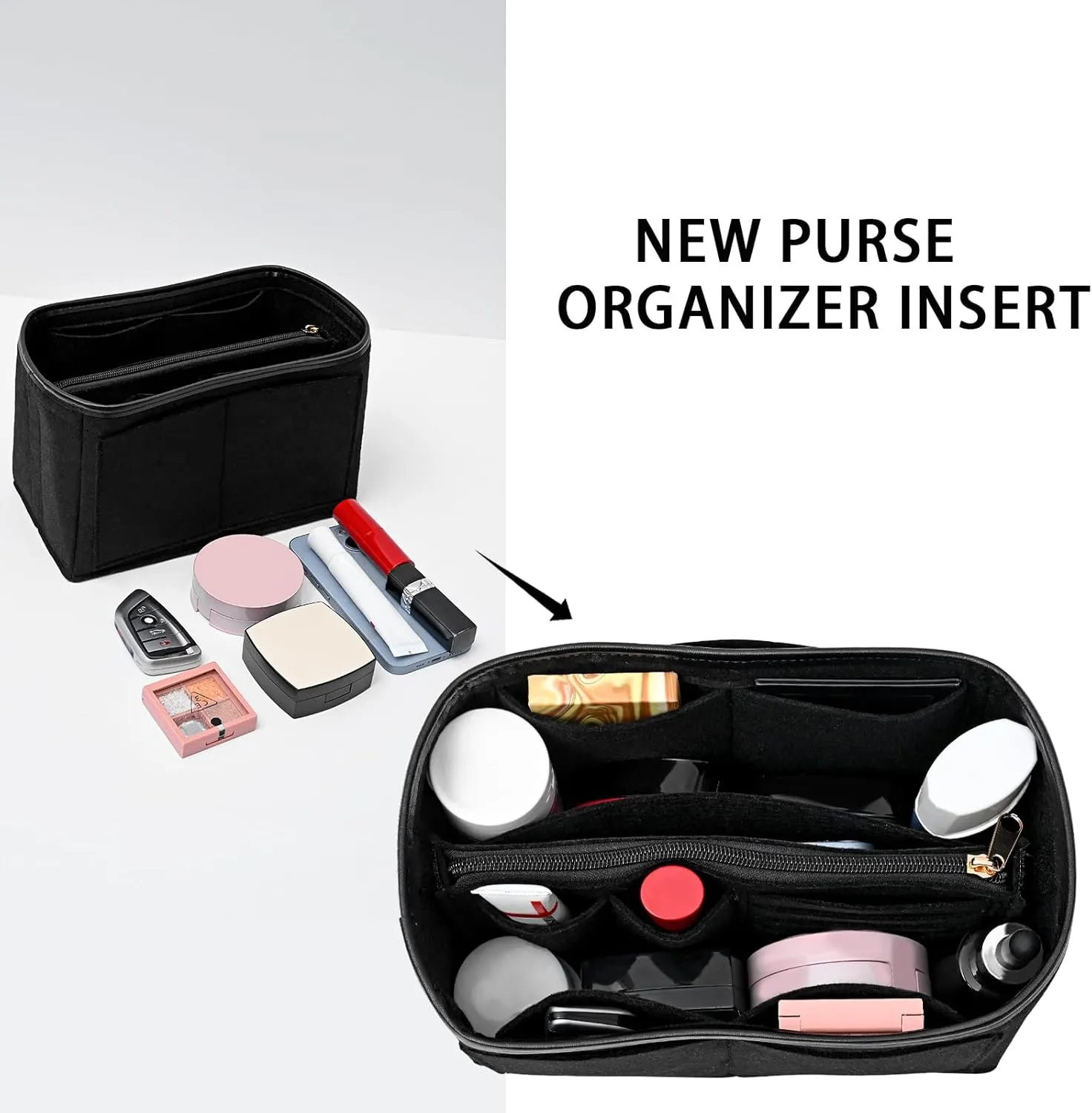 Purse Organizer Insert for Longchamp Le Pliage,City,Nevefull and Speedy Tote Bag and More