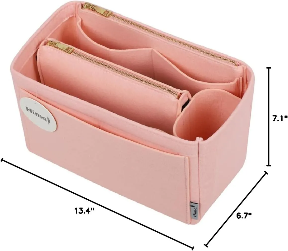 Purse Organizer Insert, Handbag Organizer, Bag in Bag Organizer, Perfect for Speedy Neverfull and More, 5 Sizes (Medium, Brush Pink)