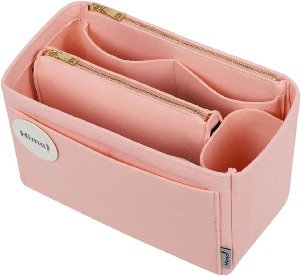 Purse Organizer Insert, Handbag Organizer, Bag in Bag Organizer, Perfect for Speedy Neverfull and More, 5 Sizes (Medium, Brush Pink)