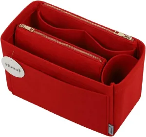 Purse Organizer Insert, Handbag Organizer, Bag in Bag Organizer, Perfect for Speedy Neverfull and More, 5 Sizes (Slender Large, Red)