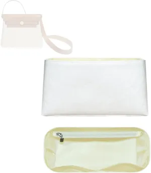 Purse Organizer Insert, Slim Inside Storage Bag Organizer Insert Fit for Hermes Herbag Lightweight Inner Liner Bag In Bag Insert (Style-02, 20size)