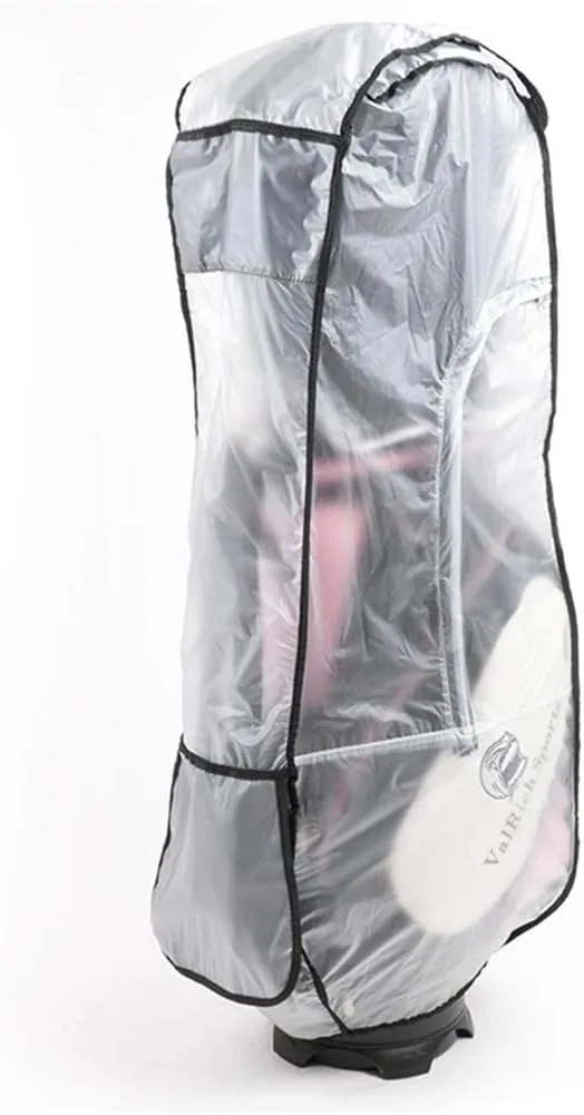 PVC Clear Golf Bag Rain Protection Cover - Heavy Duty Waterproof Hood for Golf Push Carts