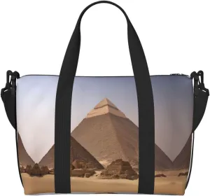 Pyramids Of Egypt Travel Duffel Bag Carry On Tote Bags For Men,Weekender Overnight Bag,Sports Tote Gym Bag