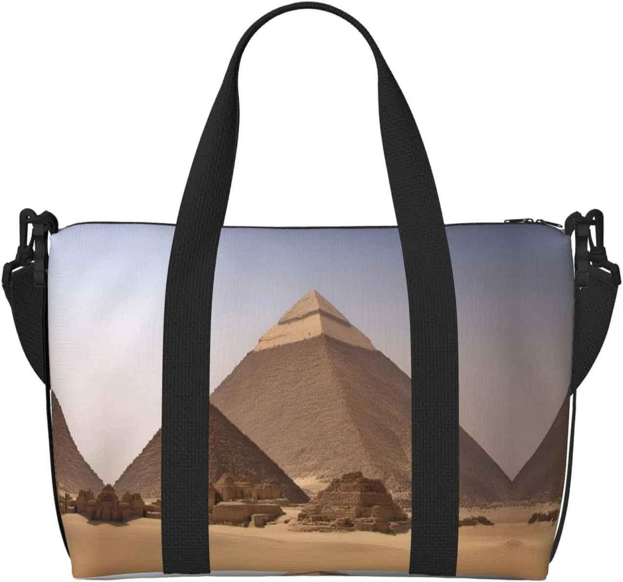 Pyramids Of Egypt Travel Duffel Bag Carry On Tote Bags For Men,Weekender Overnight Bag,Sports Tote Gym Bag
