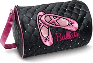 Quilted Rhinestone Ballet Duffel Bag by Danshuz