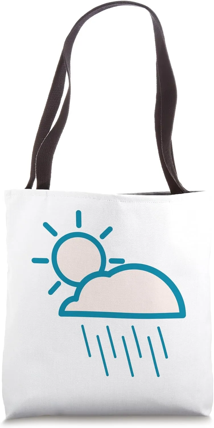 Rain, Cloud, Weather, Sun, Changeable, Icon Tote Bag