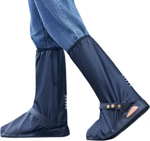 Rain Shoe Covers Waterproof Rain Boot Shoe Cover for Men and Women (Black, M)