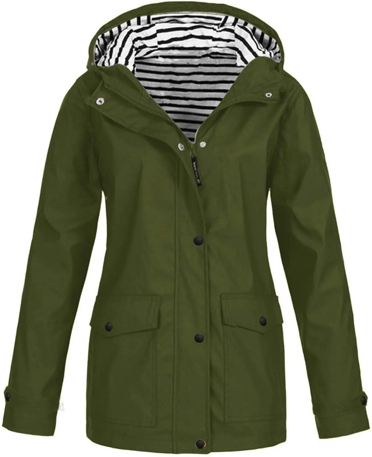 Raincoat for Women Hooded Raincoat Windproof Waterproof Active Outdoor Rain lightweight Jacket