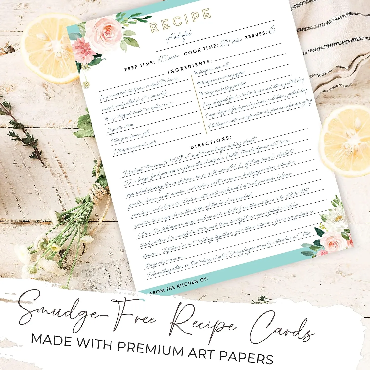 Recipe Binder 3 Ring Organizer Blank Recipe Book 8.5x11 Full-Page with Clear Protective Sleeves, Dividers, Plastic Page Protectors Recipe Book to Write in Your own Recipes