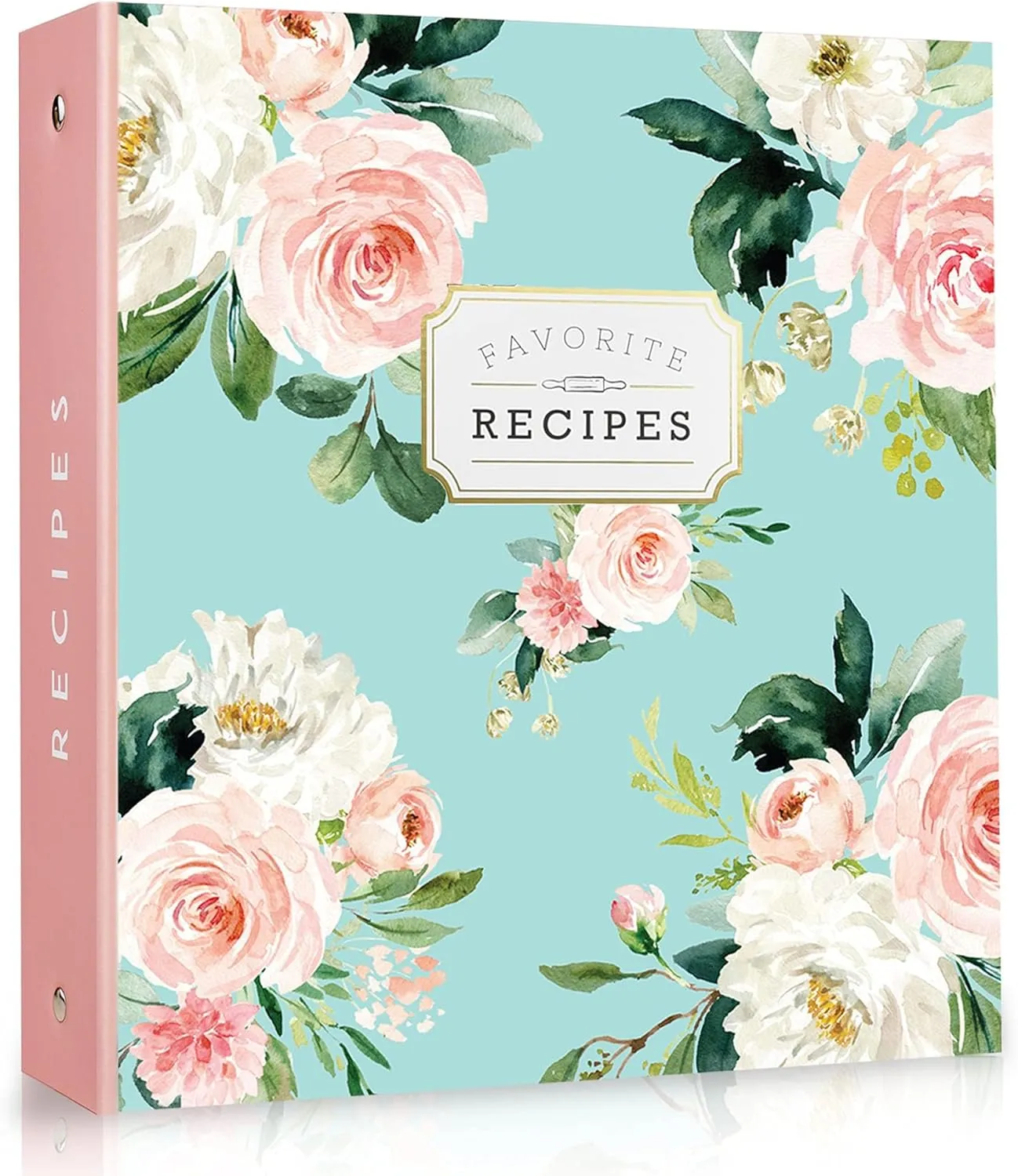 Recipe Binder 3 Ring Organizer Blank Recipe Book 8.5x11 Full-Page with Clear Protective Sleeves, Dividers, Plastic Page Protectors Recipe Book to Write in Your own Recipes