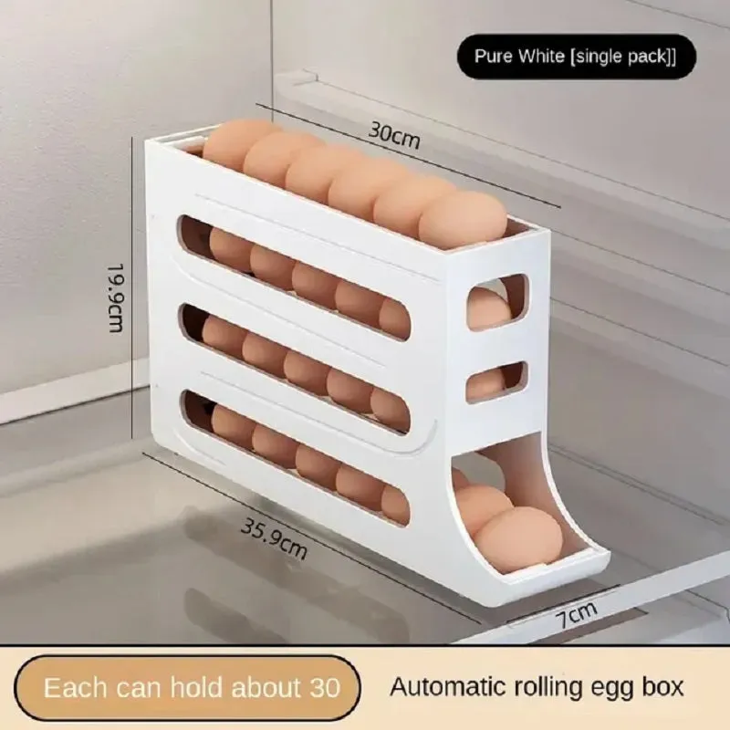 Refrigerator Egg Storage Box Automatic Scrolling