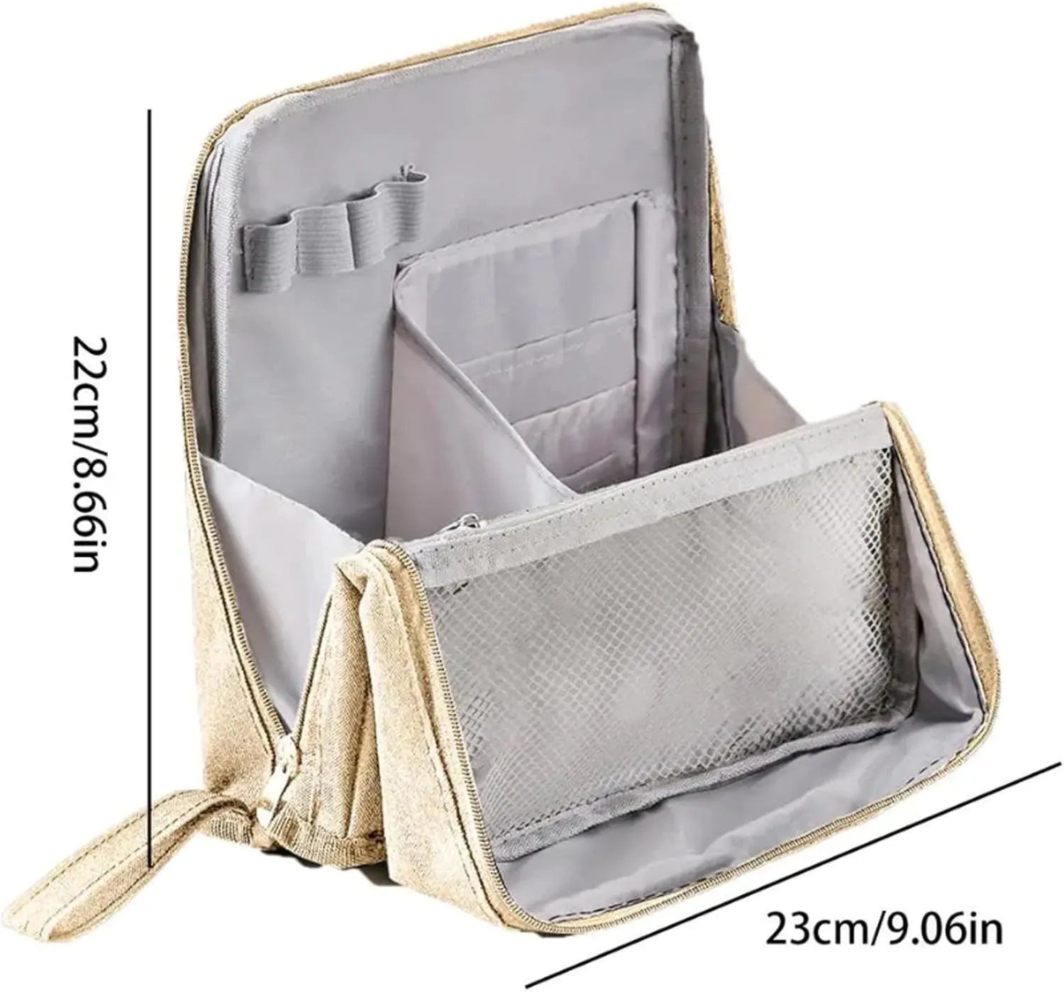 Relevanton Standing Makeup Bag,Stand Up Makeup Bag,Vertical Makeup Organizer Bag,Doresty Standing Make Up Bag Portable, Large Capacity (#3)