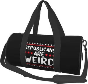 Republicans Are Weird Duffel Bag Gym Bag Travel Sports Tote Large Foldable Beach Swim Yoga9