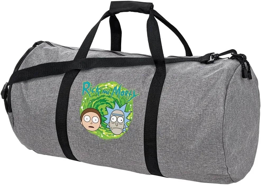 Rick and Morty Rick and Morty Heads Lightweight Duffel Bag for Sports and Gym Packable for Travel