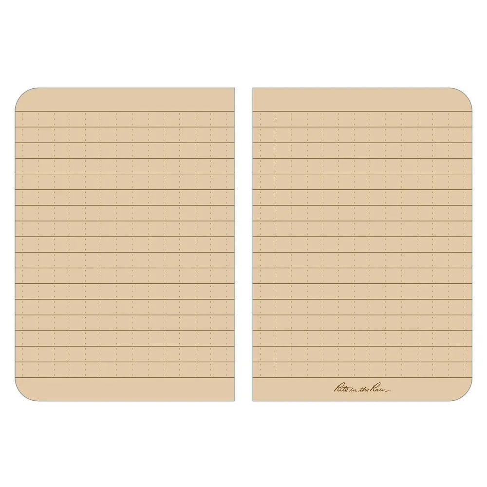 Rite in the Rain 954T, All-Weather Tan Universal Field-Flex Memo Book, 89mm x 127mm