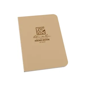 Rite in the Rain 954T, All-Weather Tan Universal Field-Flex Memo Book, 89mm x 127mm