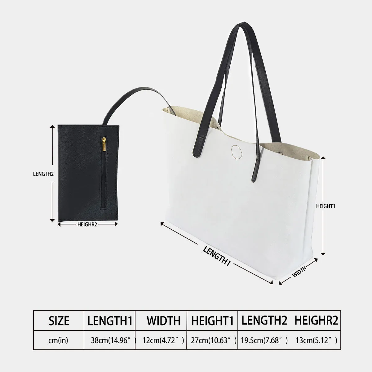 Rite of Passage Olive Tote Bag With Black Mini Purse