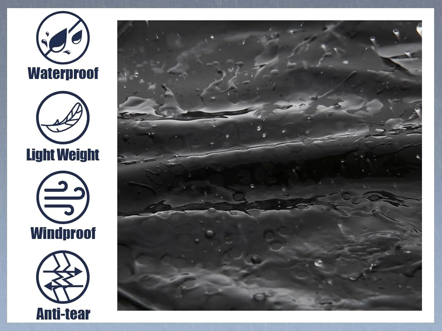 Rizzon Rain Suits for Men Waterproof - Heavy Duty Rain Gear with Rain Jacket & Pants for Fishing Camping Hiking