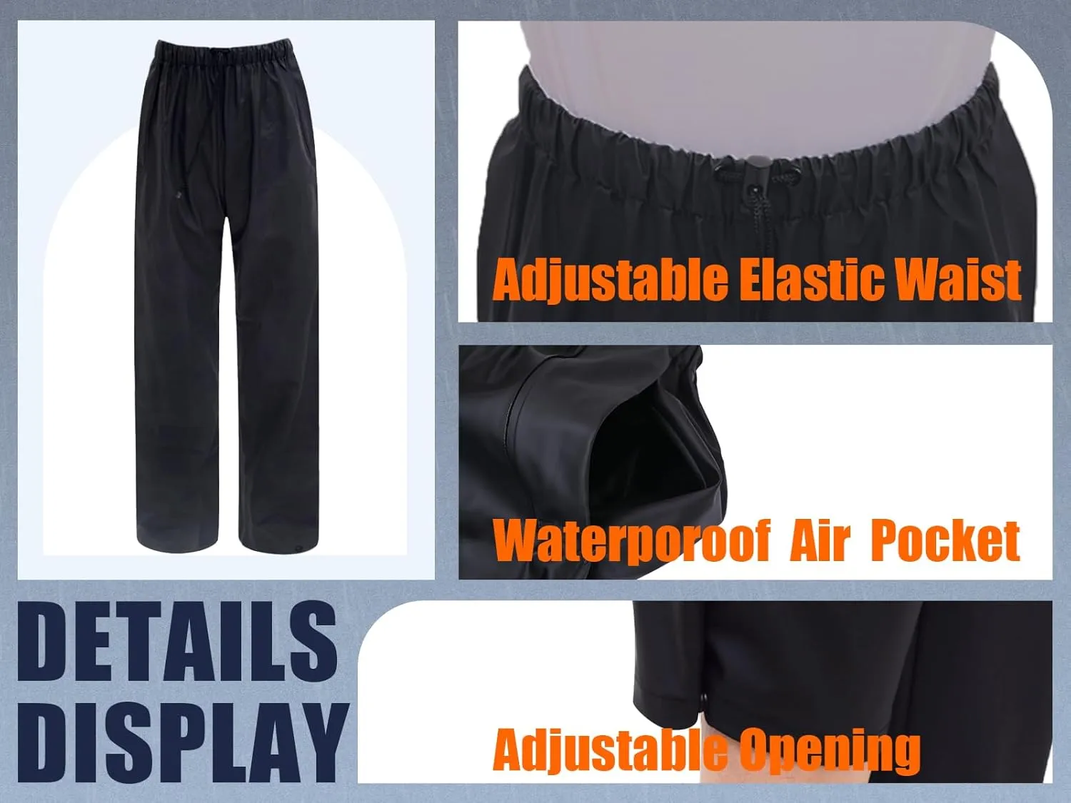 Rizzon Rain Suits for Men Waterproof - Heavy Duty Rain Gear with Rain Jacket & Pants for Fishing Camping Hiking