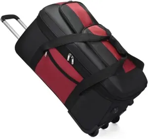 Rolling Duffle Bag With Wheels, Large Travel Bag，Weekender Overnight Bag For Travel, Business Trips(Red,Large)