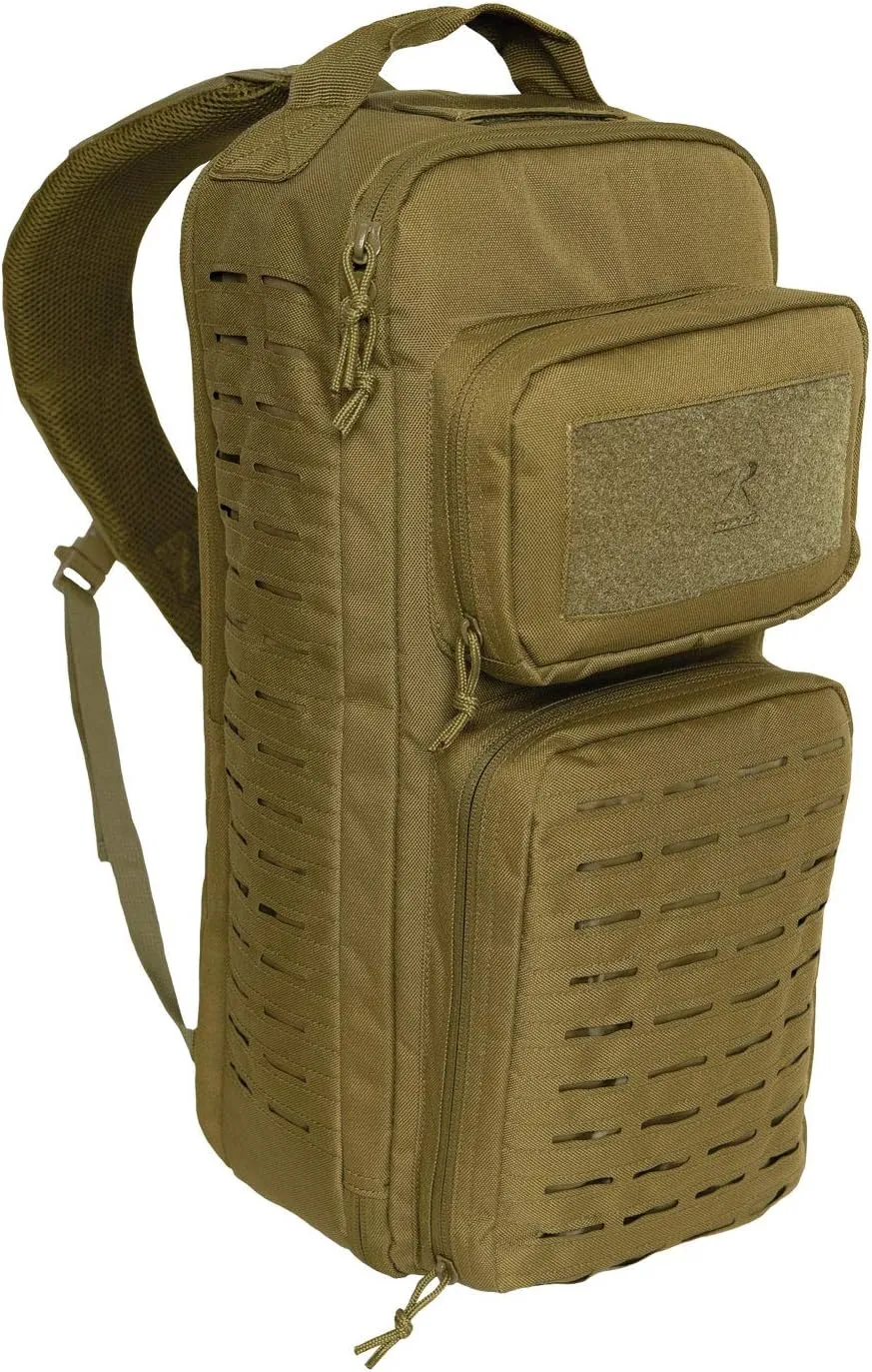 Rothco Tactical Single Sling Backpack With Laser Cut MOLLE (Coyote Brown)