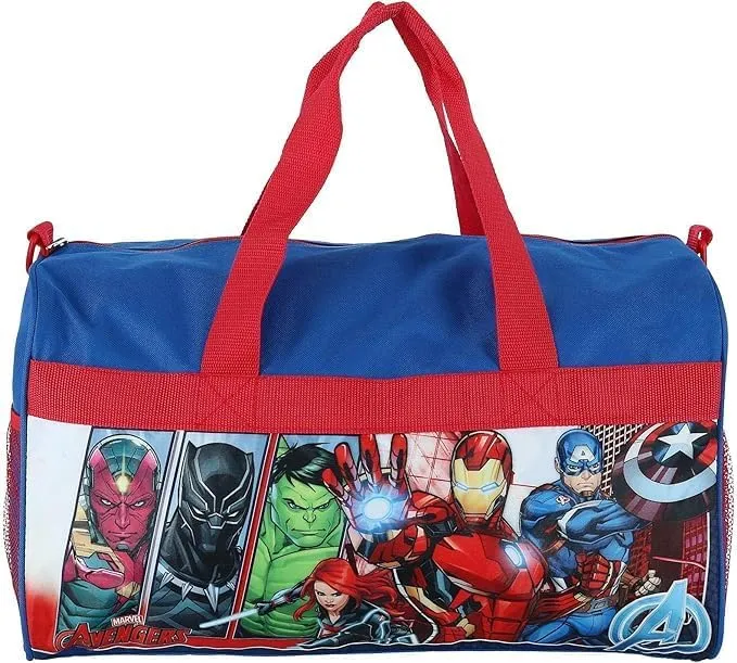 Ruz Avengers Boys 18"" Duffel Bag Carry-On Black Panther Hulk Ironman Captain America